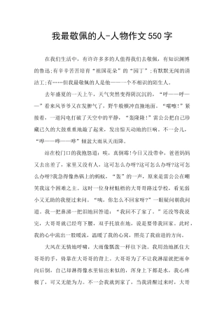 我最敬佩的人