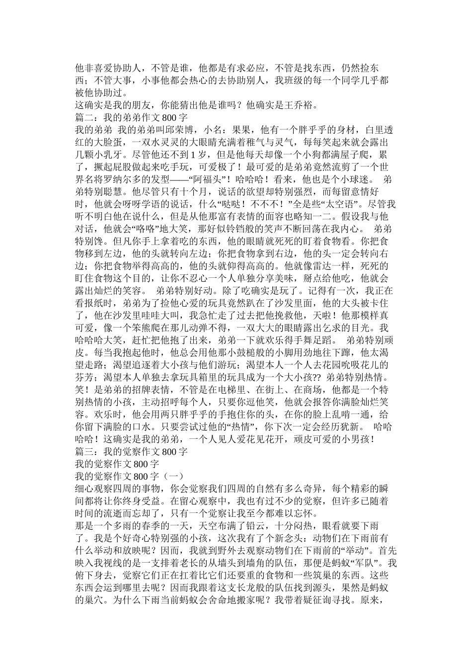 我的兄弟作文800字_第3页