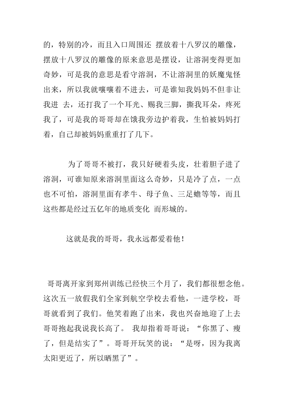 我的哥哥小学写人作文_第3页