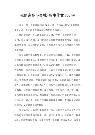 我的家乡小县城