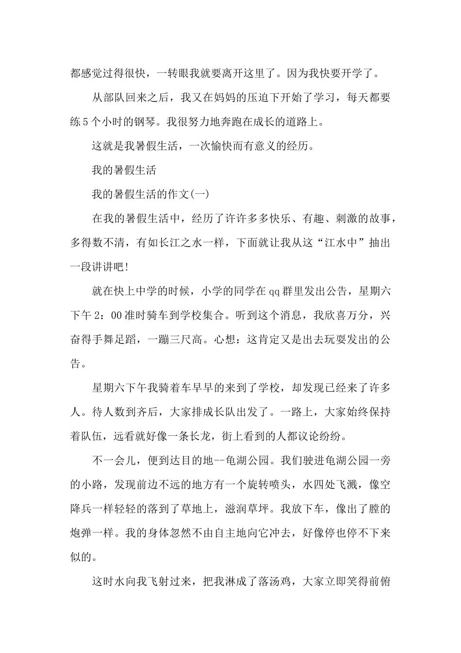 我的暑假生活_第3页