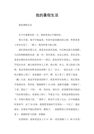 我的暑假生活