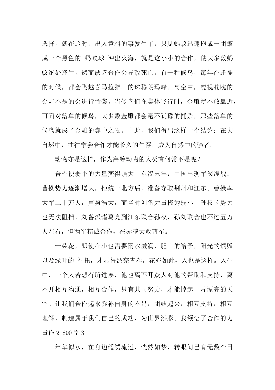 我领会了合作的力量作文600字_第3页