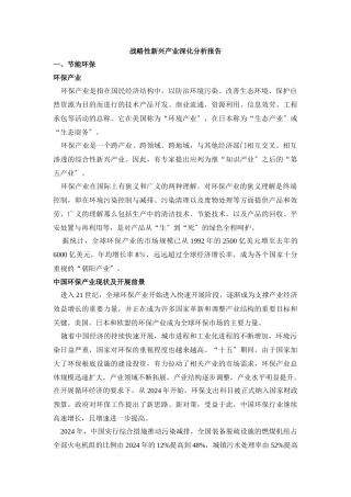 战略性新兴产业深入分析报告