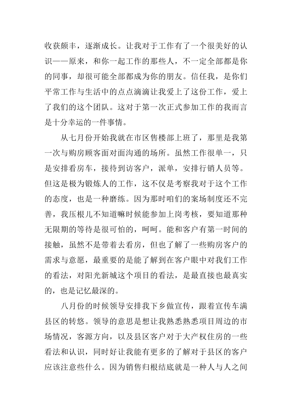 房产置业顾问工作总结范本_第2页