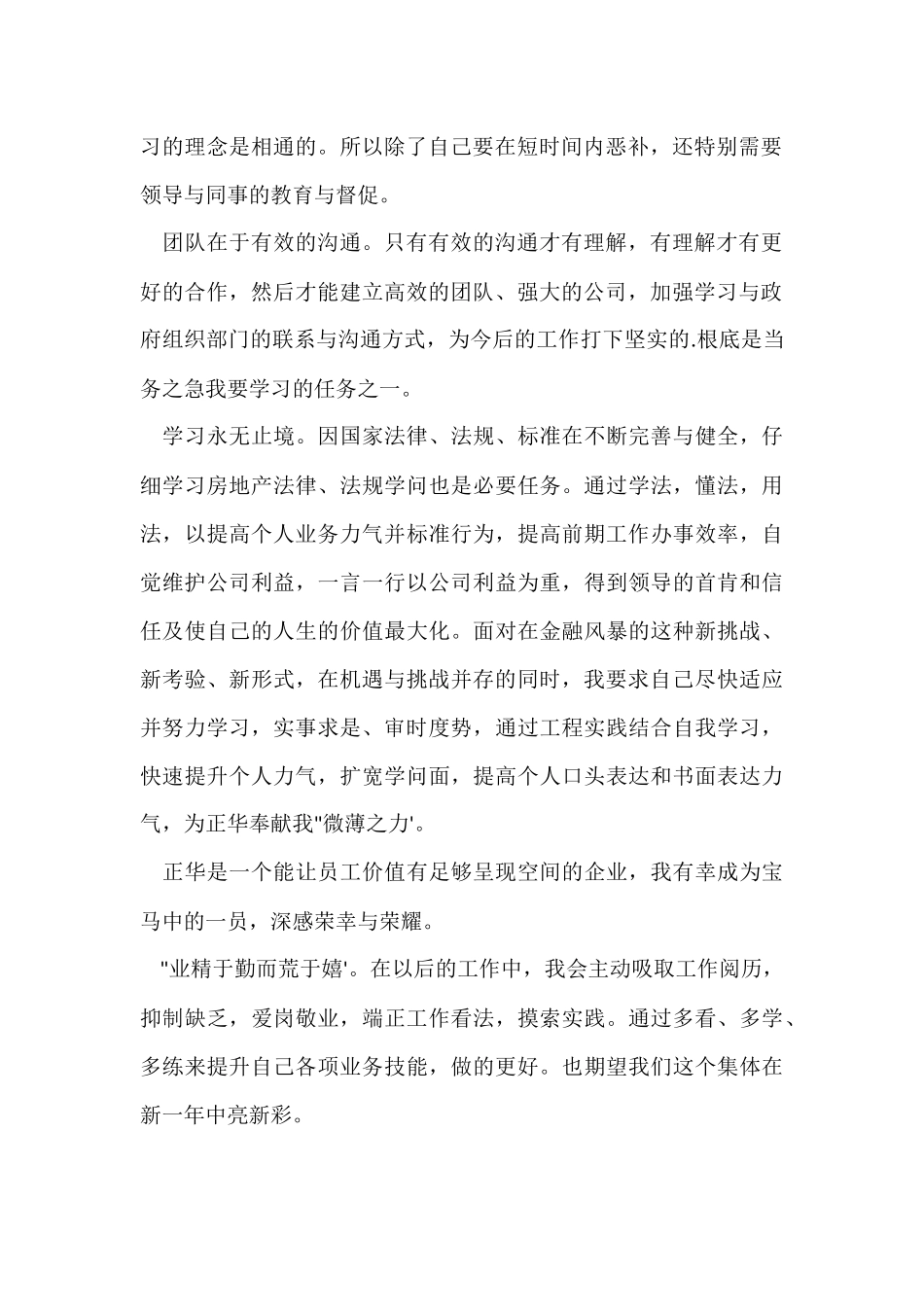 房地产行业个人工作总结_第2页