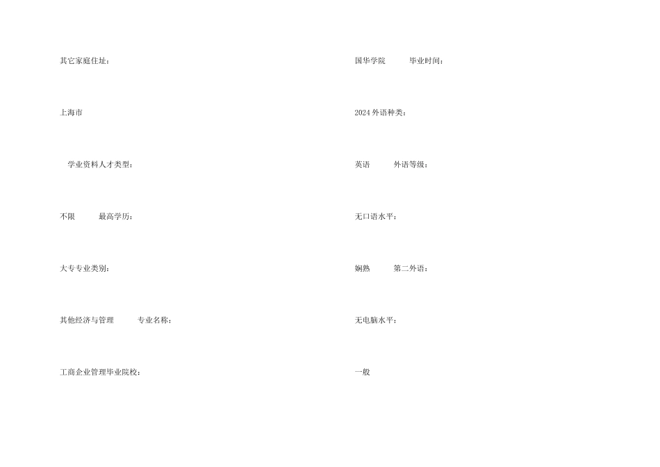 房地产销售个人求职简历模板_第2页