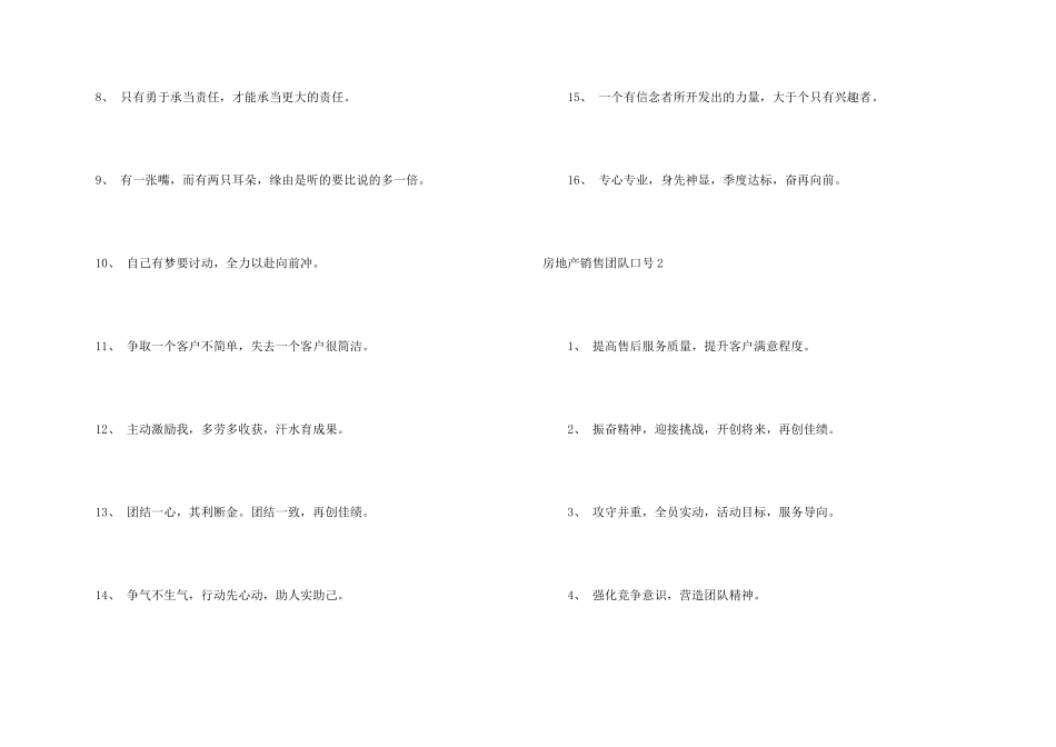 房地产销售团队口号_第2页