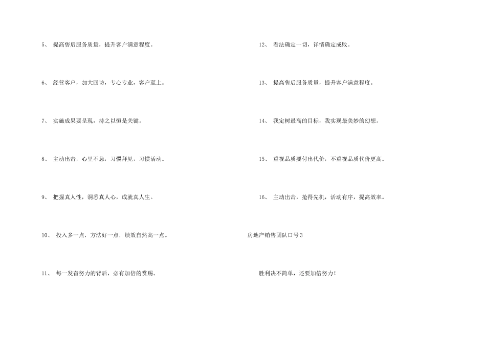 房地产销售团队口号_第3页