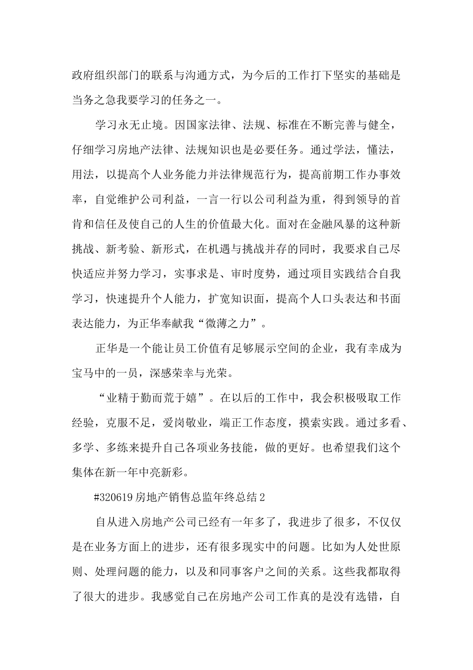 房地产销售总监年终总结5篇范文_第2页