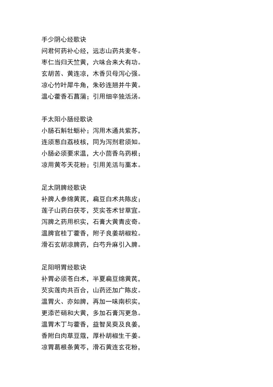 手少阴心经歌诀_第1页