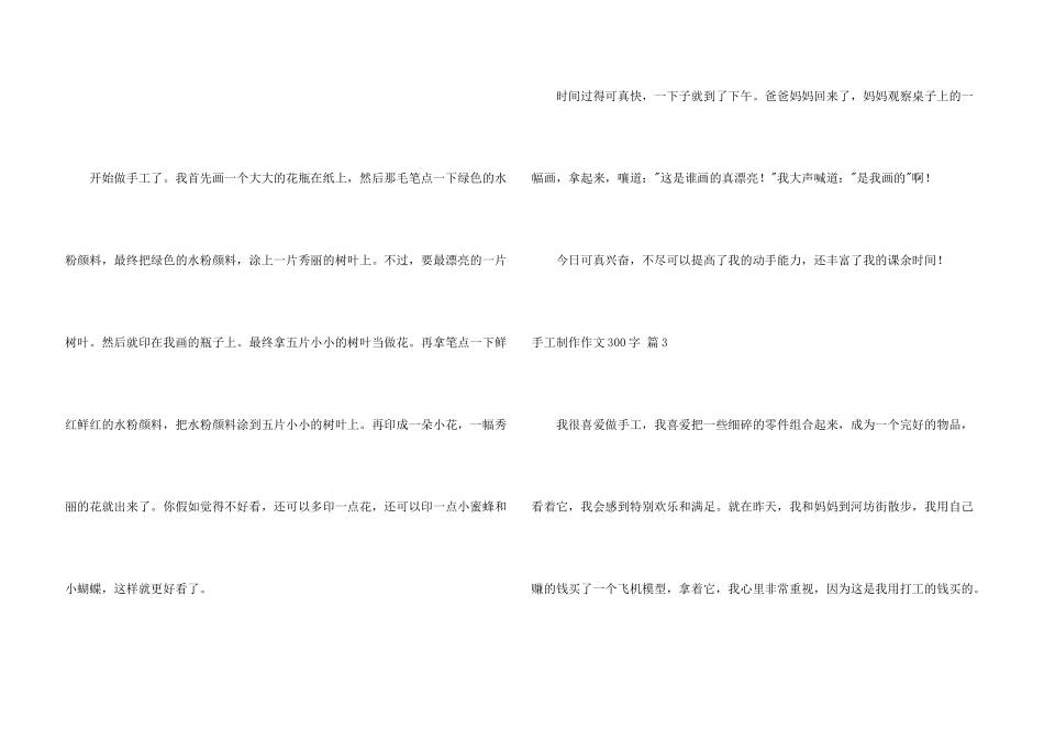 手工制作300字集合六篇_第3页