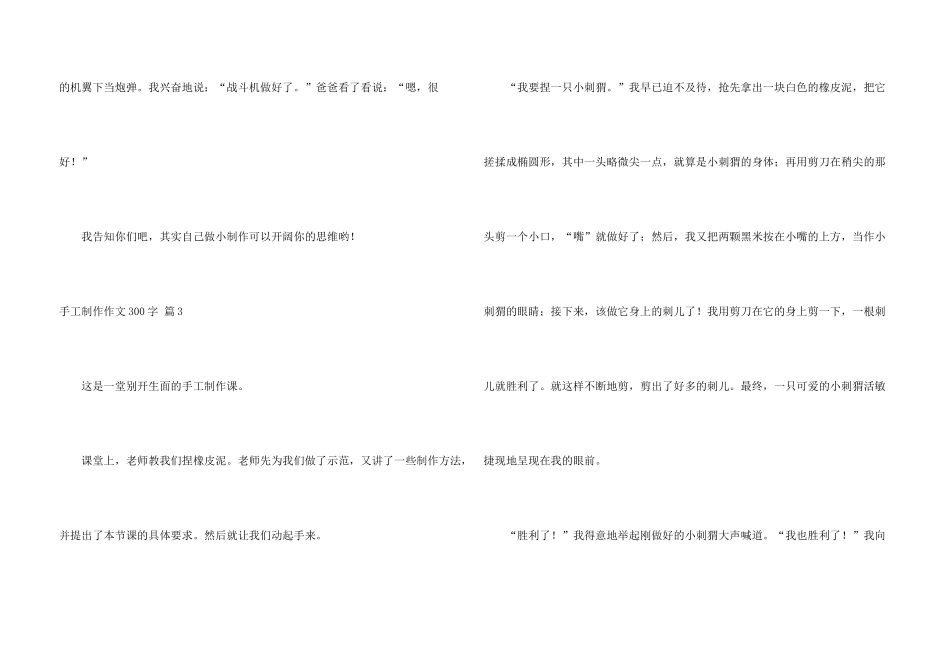 手工制作300字集合五篇_第3页