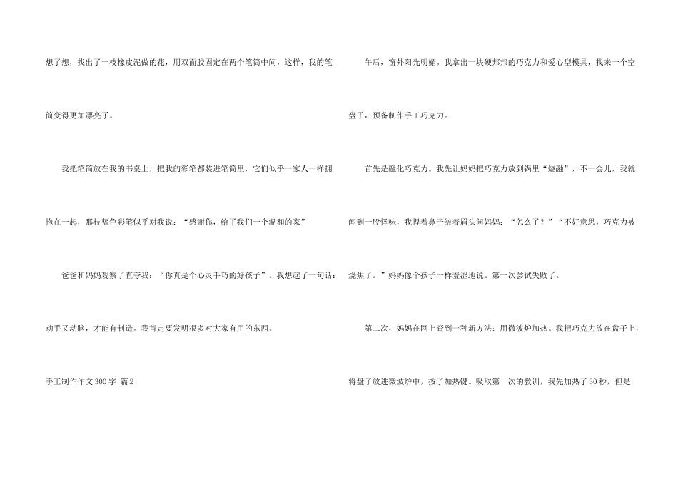 手工制作300字集锦十篇_第2页
