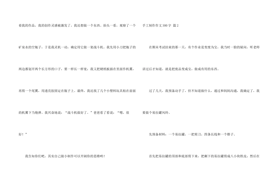 手工制作300字集锦9篇_第2页