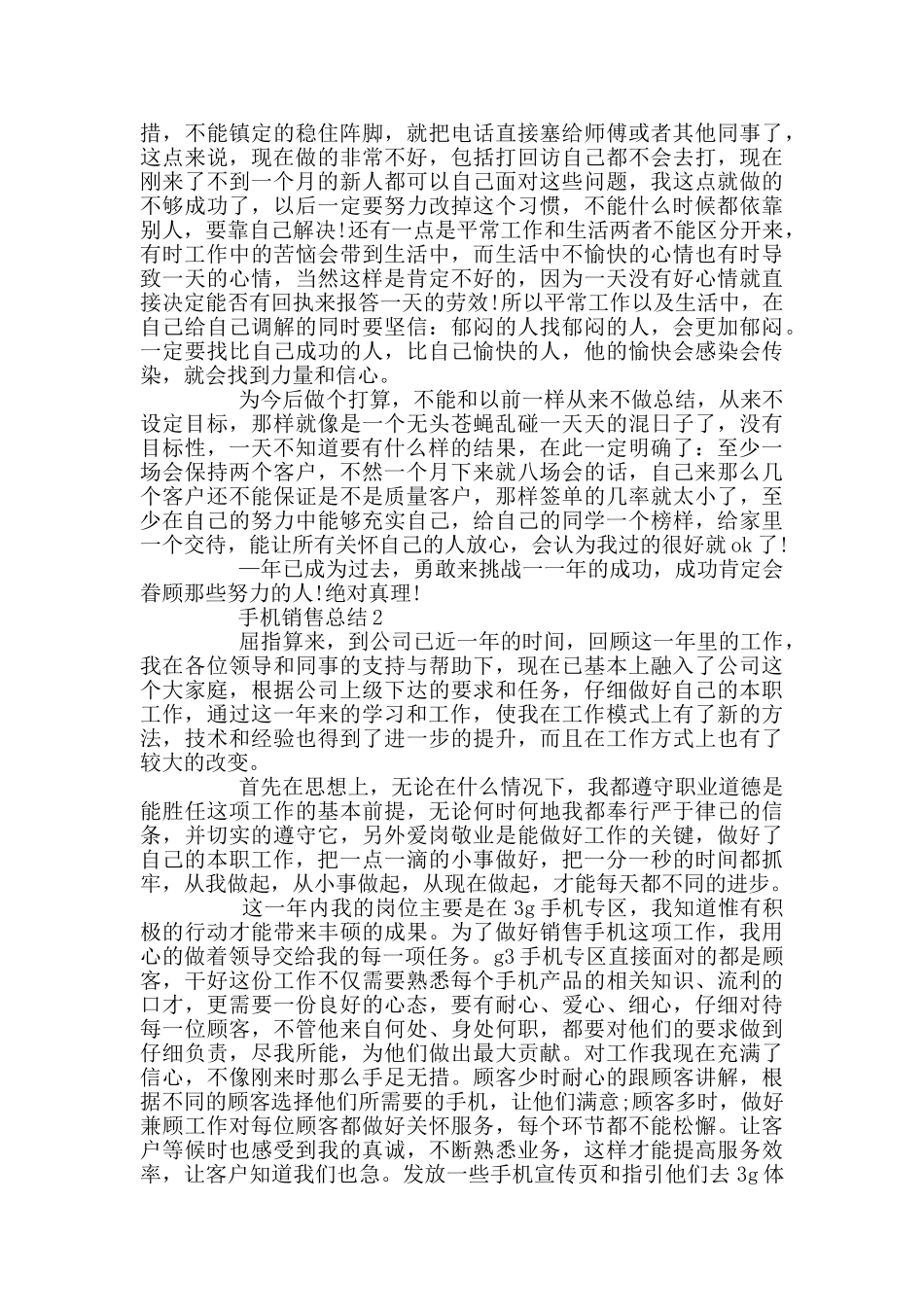 手机销售总结与计划_第2页
