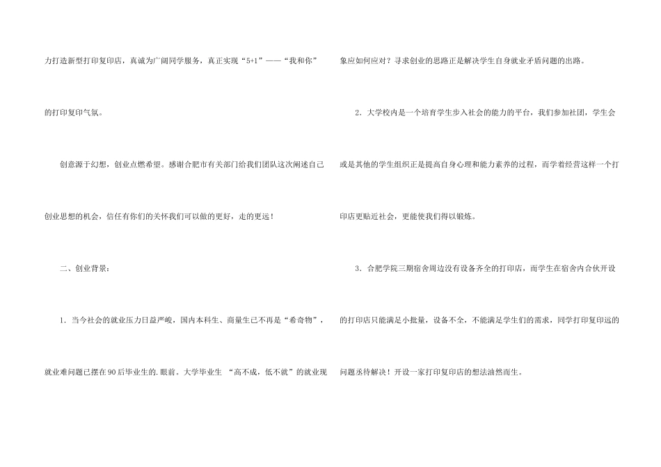 打印店创业计划书_第2页