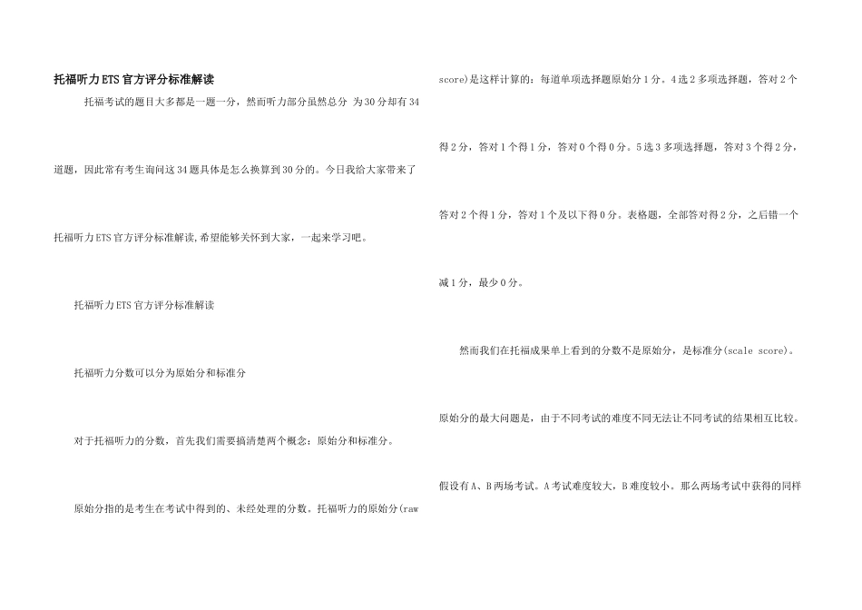 托福听力ETS官方评分标准解读_第1页