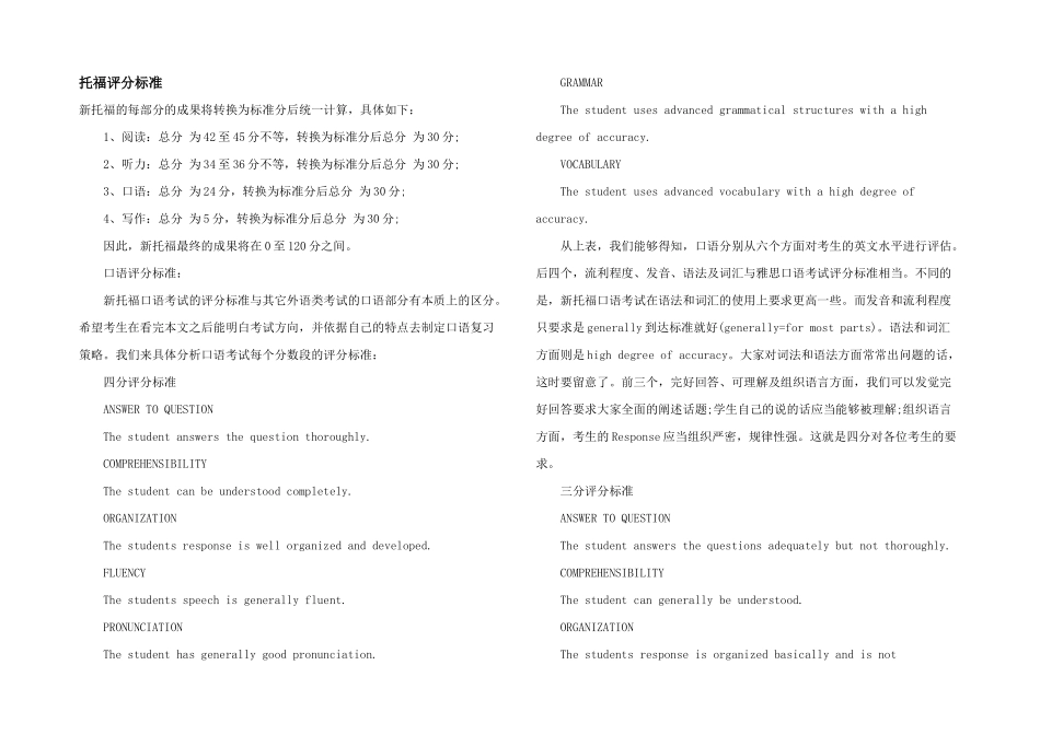 托福评分标准_第1页