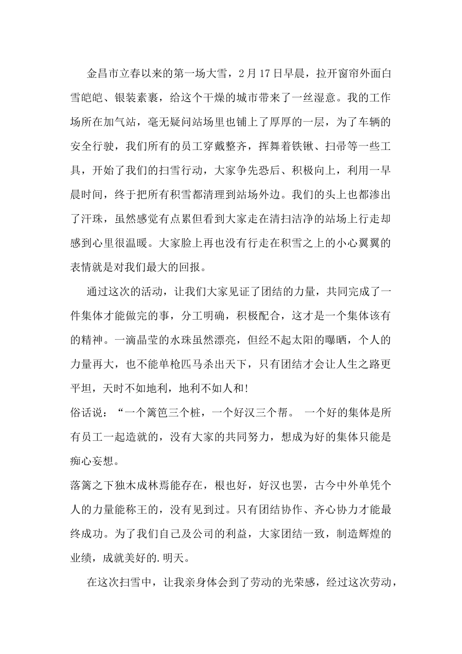 扫雪活动个人总结5篇_第3页