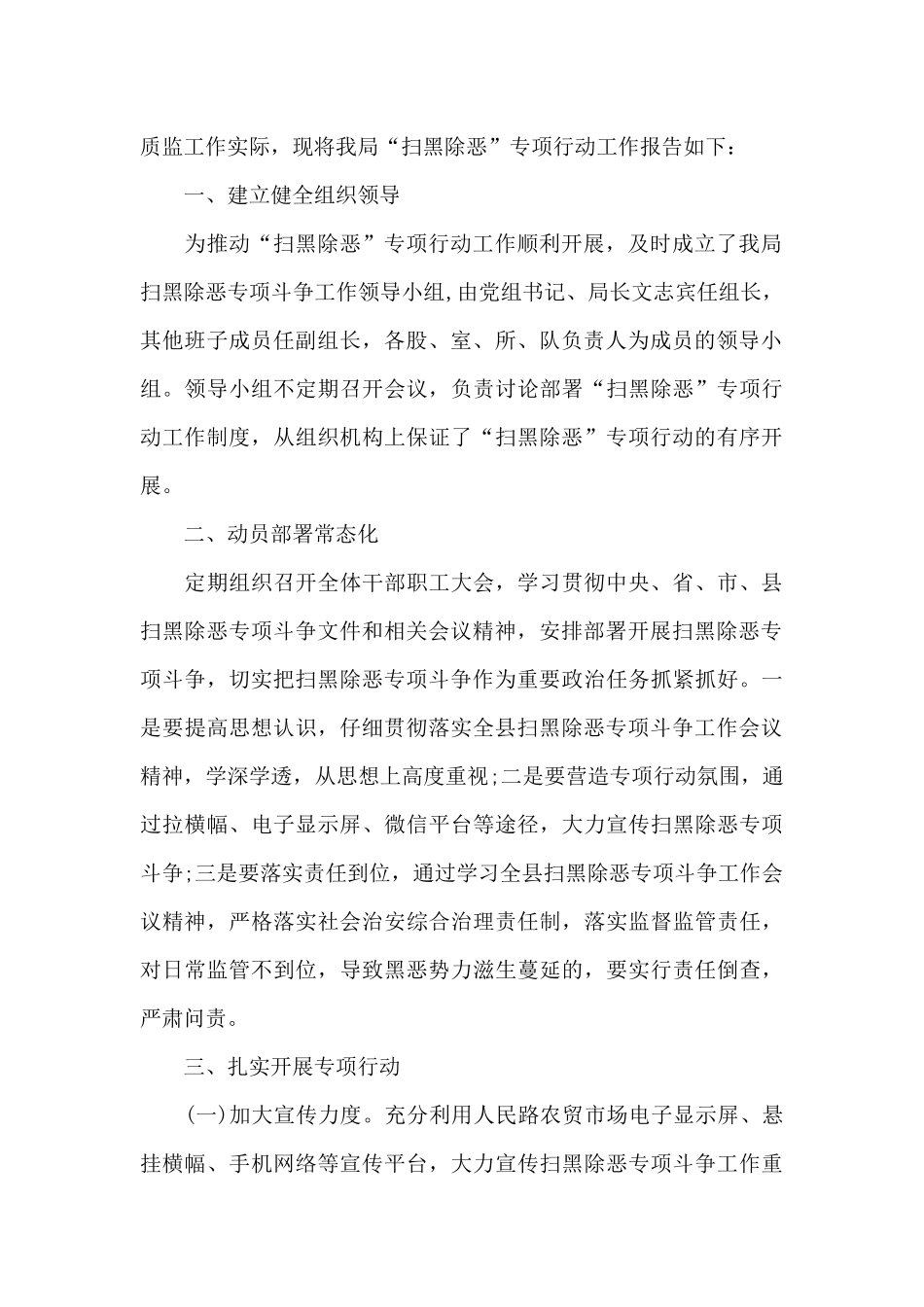 扫黑除恶阶段性工作总结_第2页