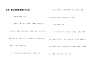 扶贫小额信贷排查梳理工作报告