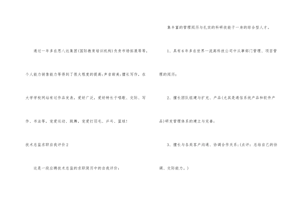 技术总监求职自我评价_第2页