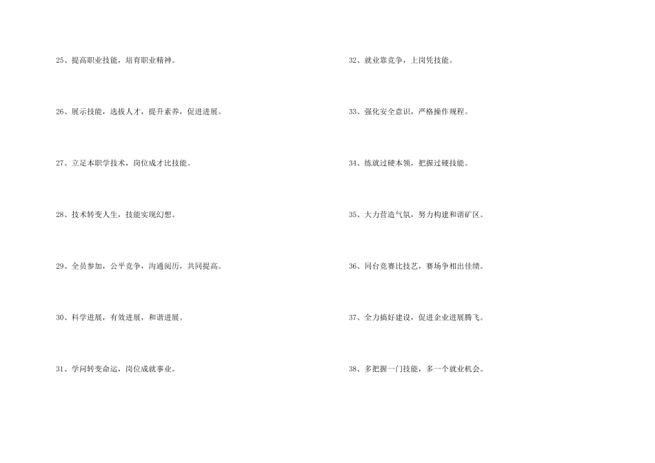 技能比赛团队口号大全_第3页