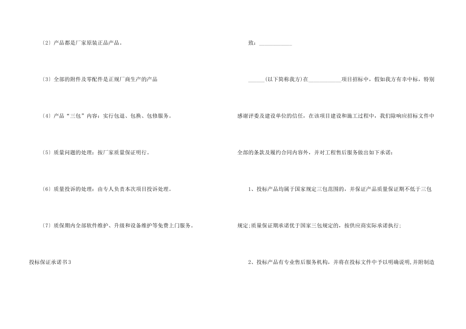 投标保证承诺书_第3页