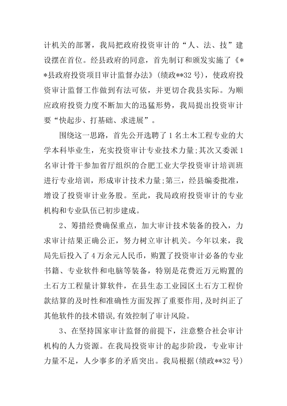 投资审计个人工作总结_第2页