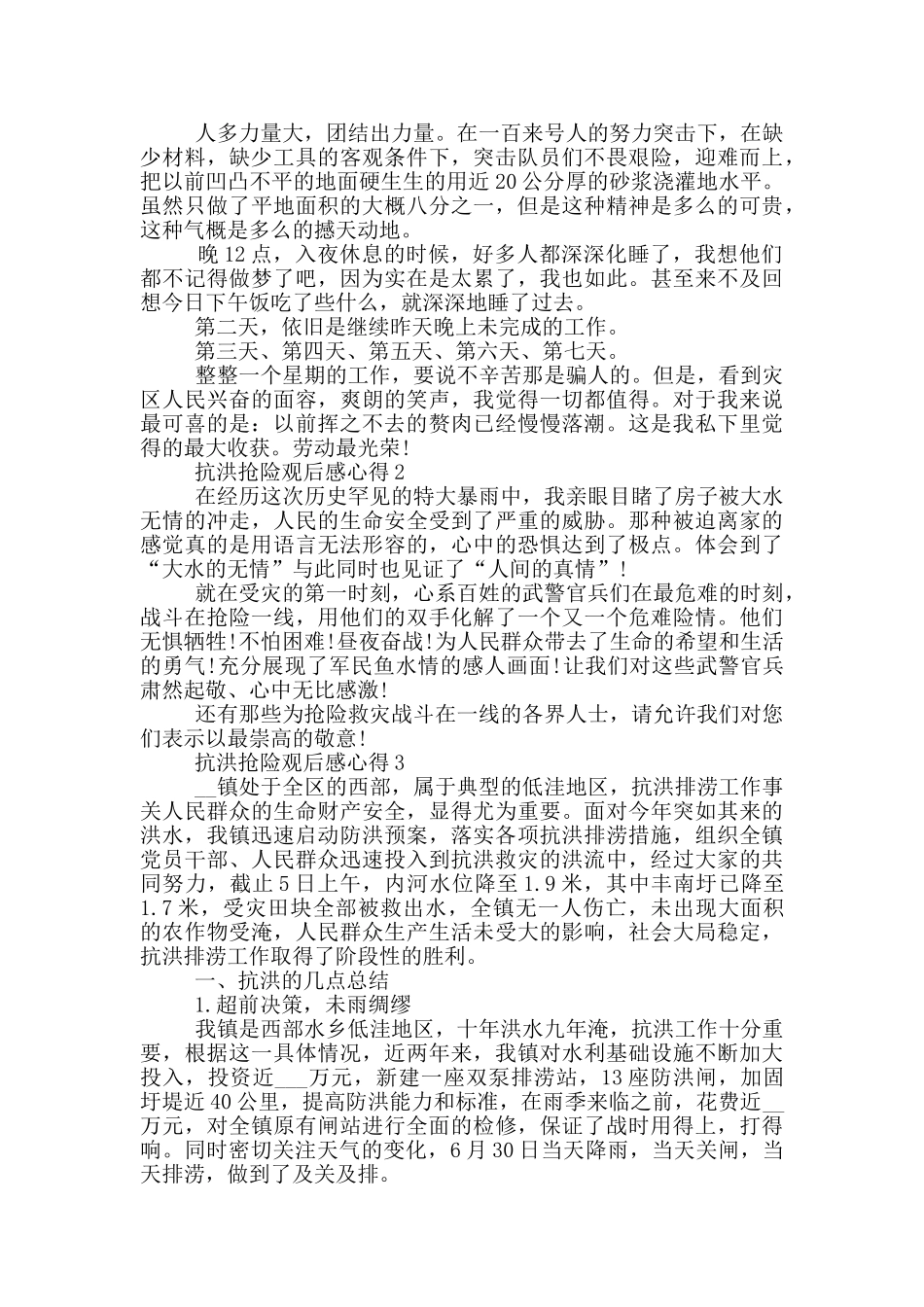 抗洪抢险观后感心得最新精选_第2页