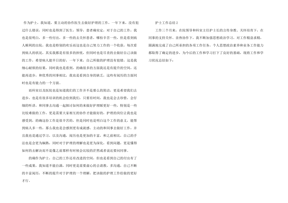 护士年末工作总结报告2024_第2页