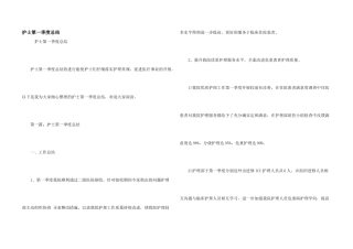 护士第一季度总结