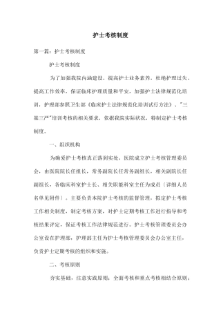 护士考核制度