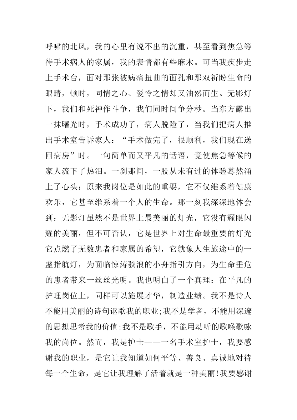 护士节敬业爱岗演讲稿五篇2024_第2页