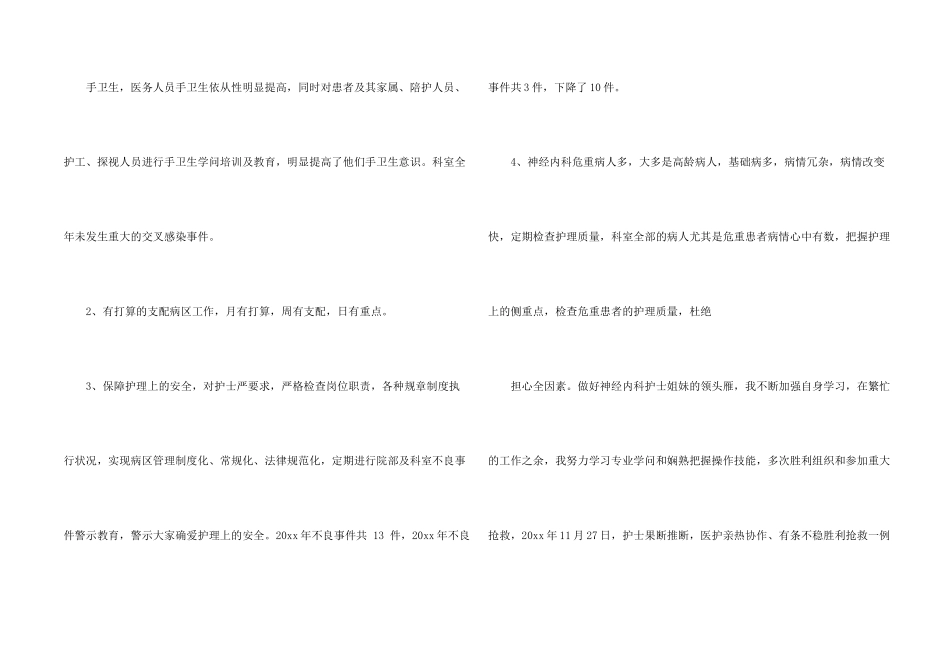 护士长年终述职报告模板8篇_第2页