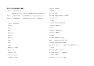 护理个人求职简历模板(5篇)