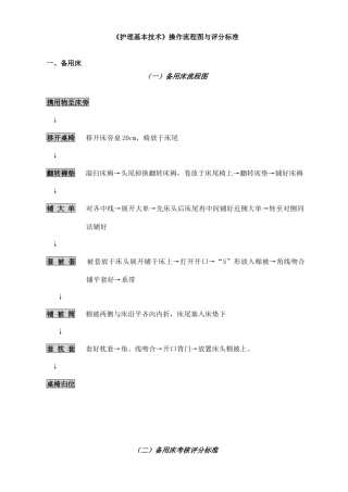 护理基本技术操作流程图与评分标准