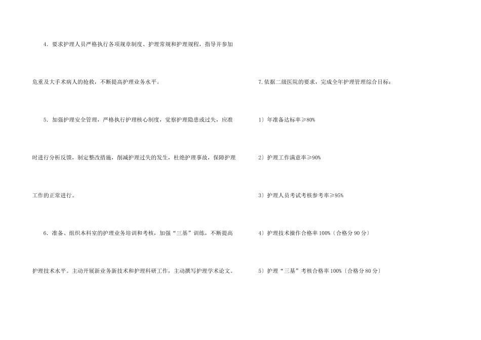 护理目标管理责任书_第2页