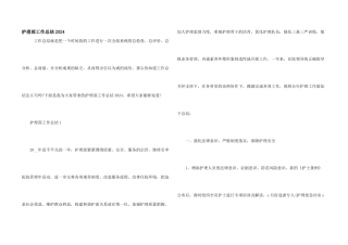 护理部工作总结2024