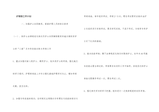 护理部工作计划