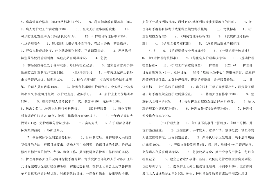护理部目标管理方案_第2页
