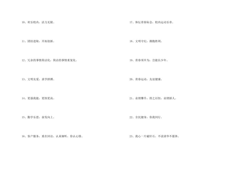 押韵的加油口号（50句）_第2页