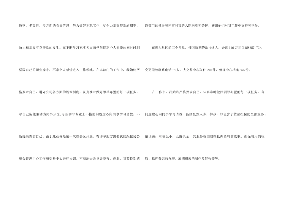 担保公司员工个人工作总结_第2页