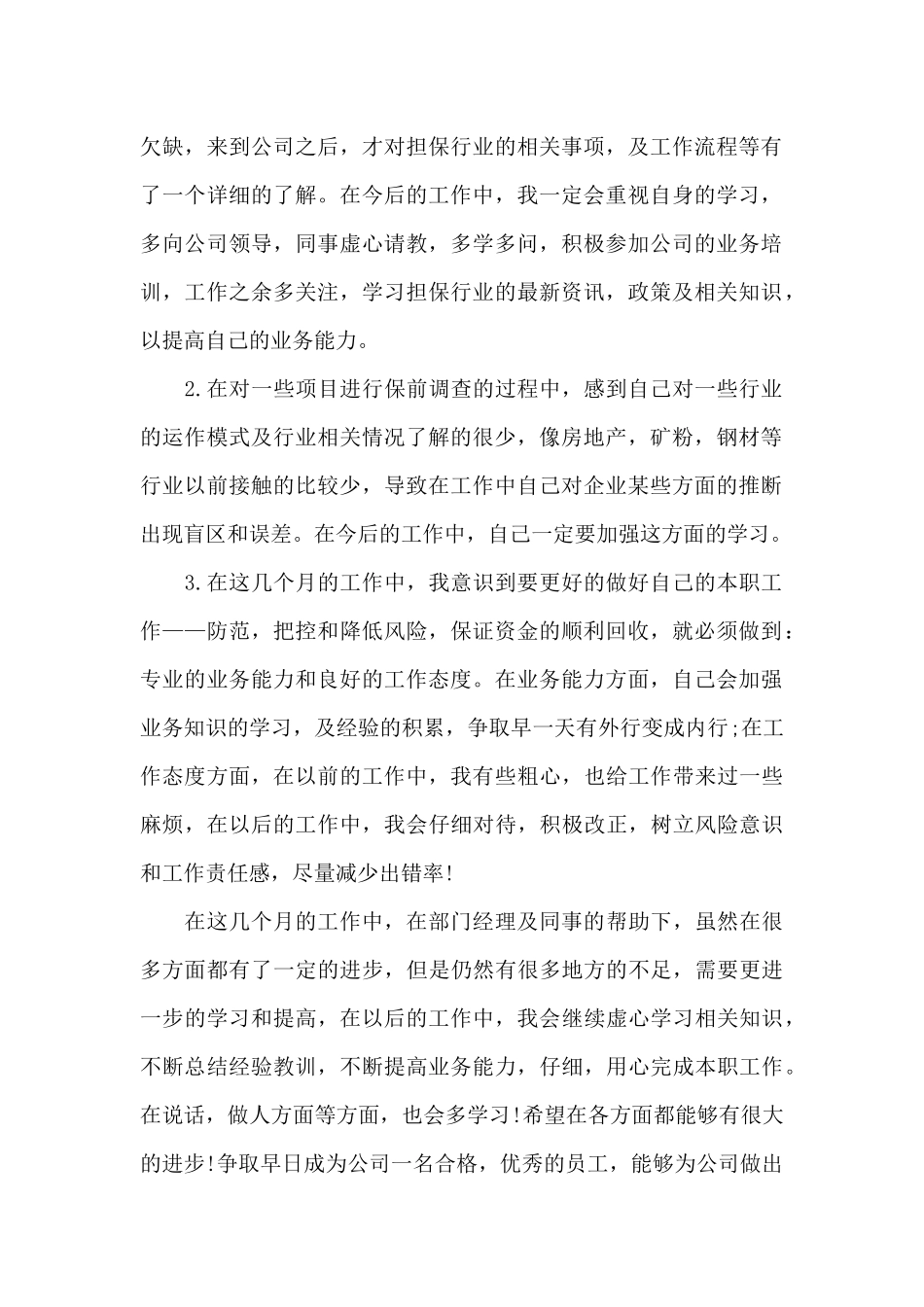 担保公司员工年度总结_第2页