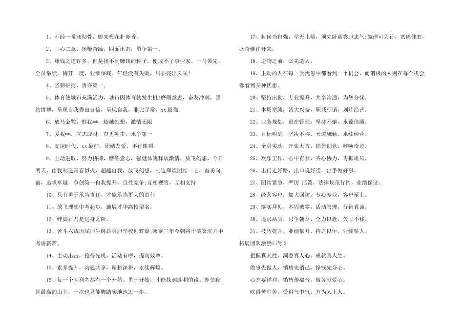 拓展团队激励口号_第3页
