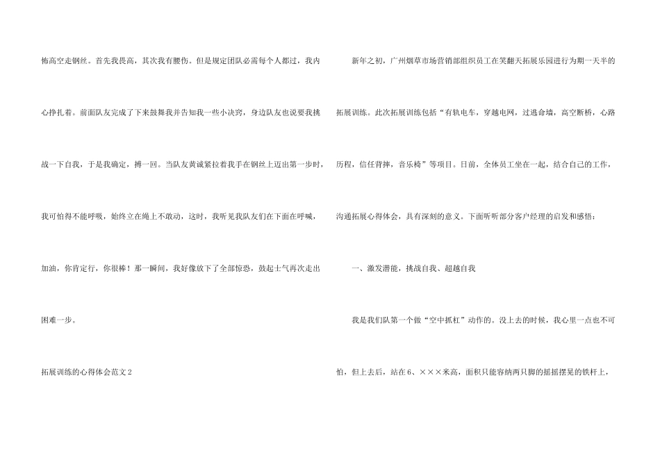 拓展训练的心得体会15篇_第3页