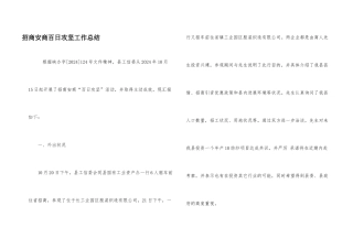 招商安商百日攻坚工作总结