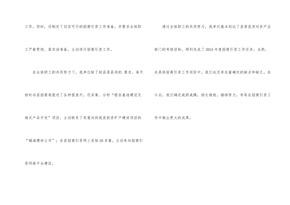 招商引资年度工作总结与计划_第2页