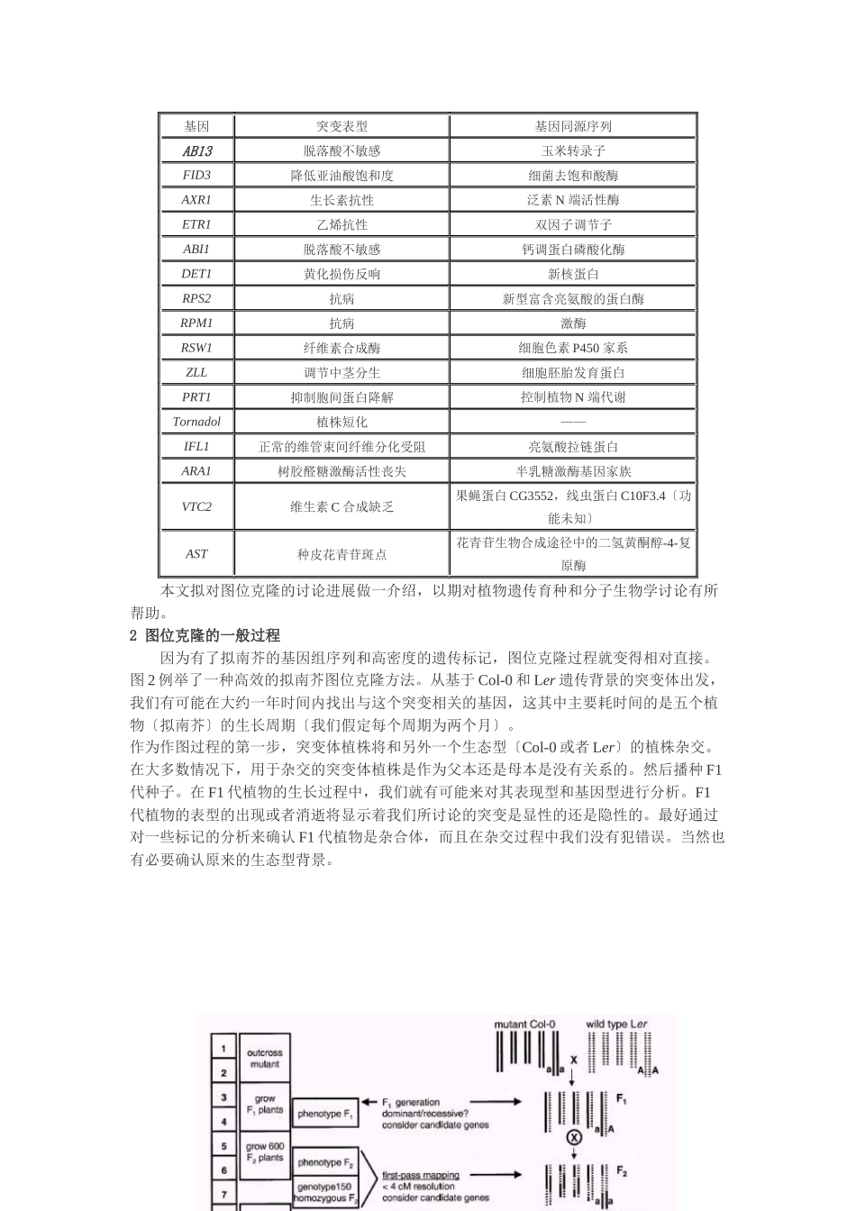 拟南芥基因克隆的策略与途径_第3页